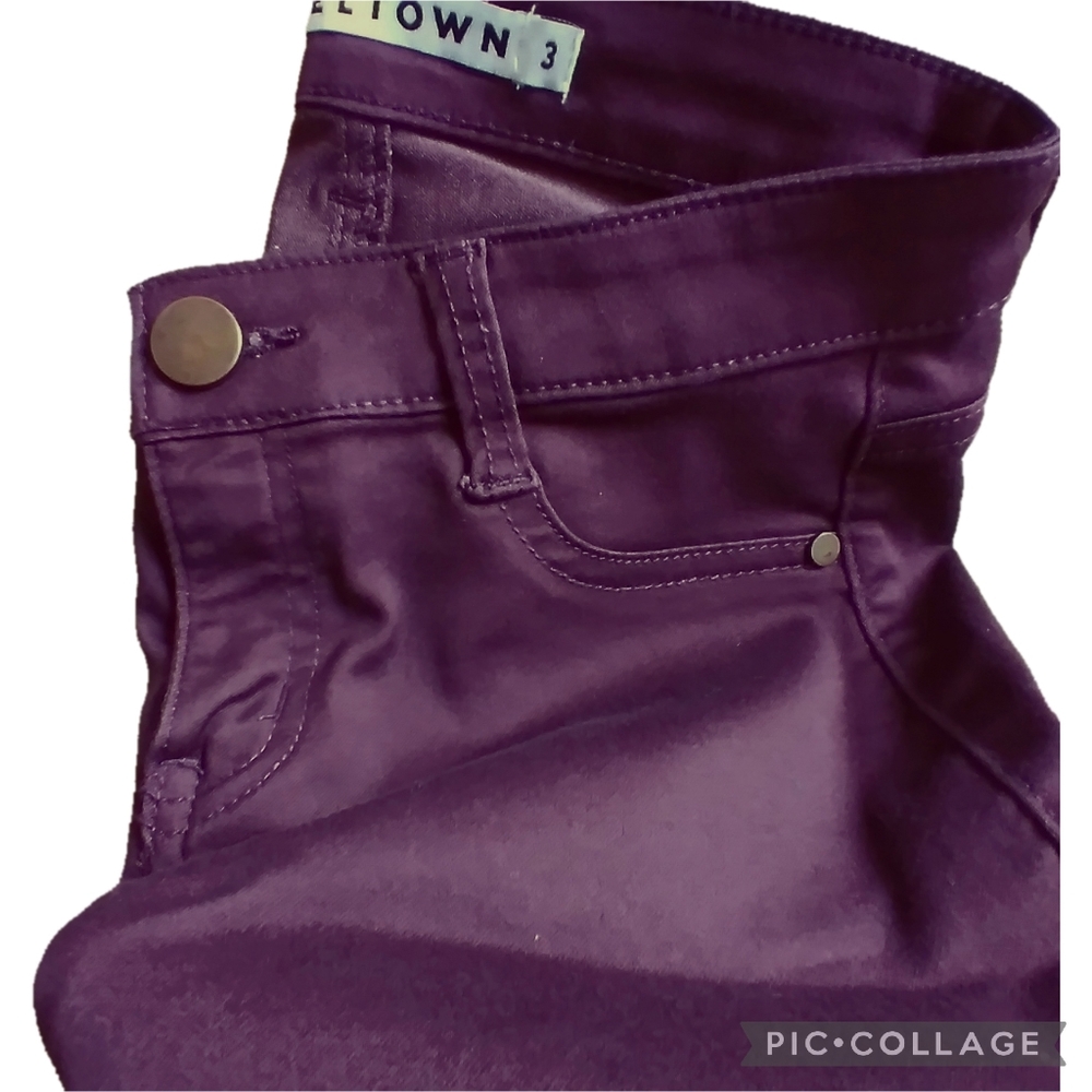 Tinseltown Eggplant Color Skinny Jeans, Junior 3